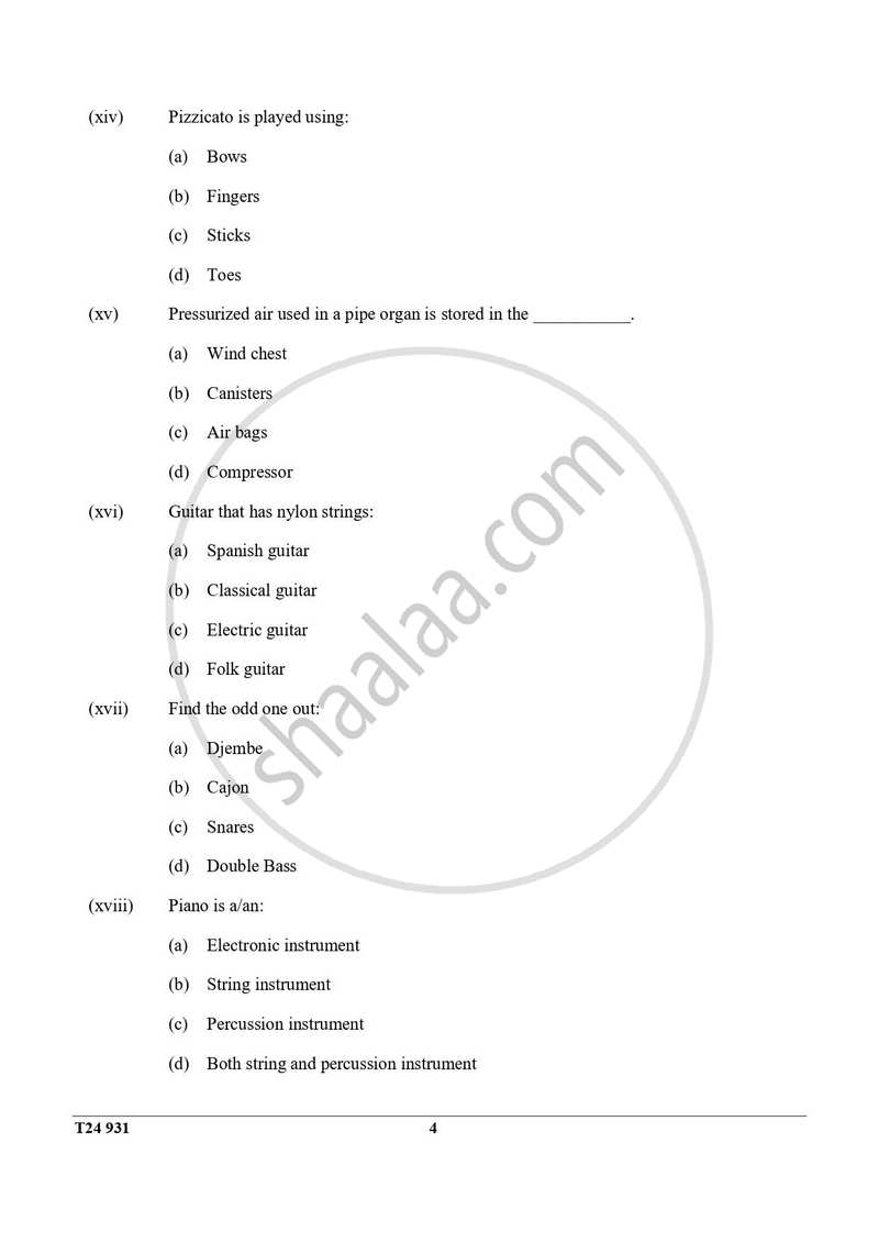 Western Music 2023-2024 ICSE Class 10 - CISCE (Council for the Indian School Certificate Examinations) question paper with PDF download