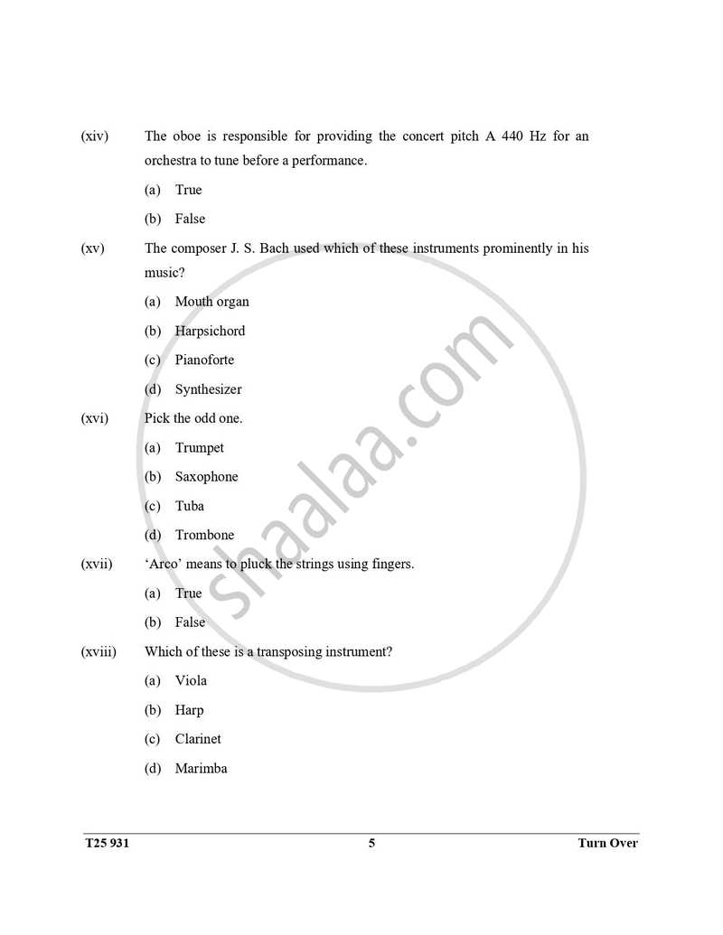 Western Music 2024-2025 ICSE Class 10  - CISCE (Council for the Indian School Certificate Examinations) question paper with PDF download