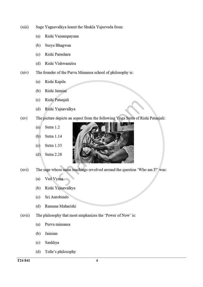 Yoga 2023-2024 ICSE Class 10  - CISCE (Council for the Indian School Certificate Examinations) question paper with PDF download