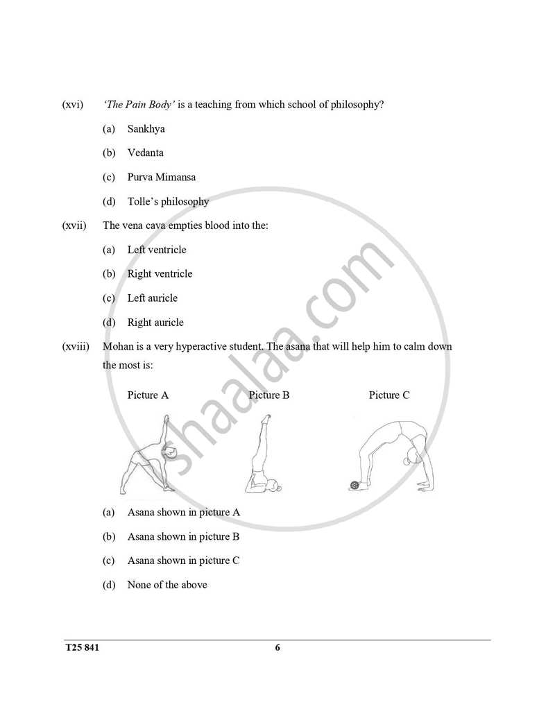 Yoga 2024-2025 ICSE Class 10  - CISCE (Council for the Indian School Certificate Examinations) question paper with PDF download