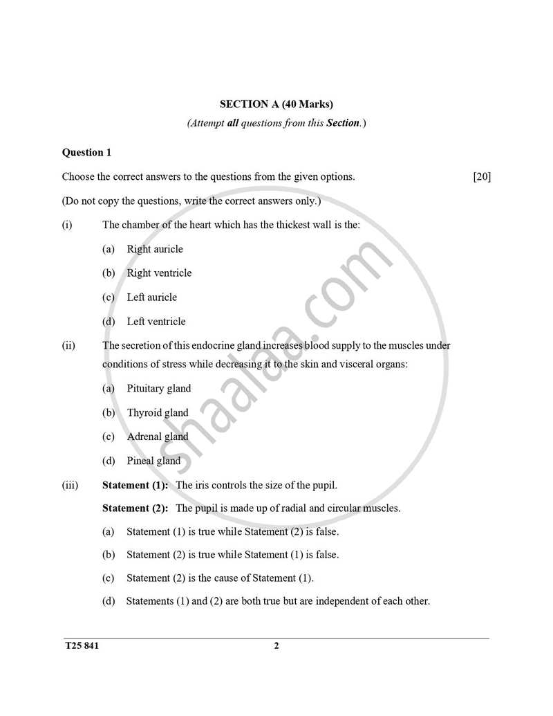 Yoga 2024-2025 ICSE Class 10  - CISCE (Council for the Indian School Certificate Examinations) question paper with PDF download
