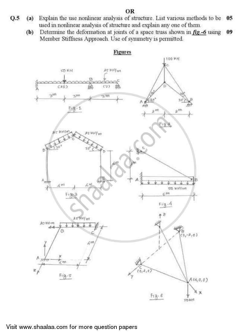Advanced Structural Analysis 2012-2013 - B.E. - Semester 7 (BE Fourth Year) - Gujarat Technological University (GTU) question paper with PDF download