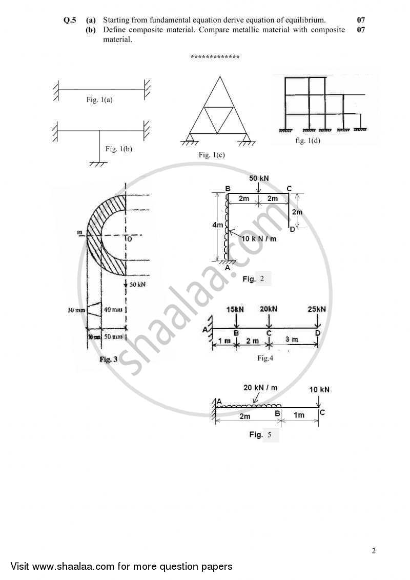 Aircraft Structure 1 2010-2011 - B.E. - Semester 4 (SE Second Year) - Gujarat Technological University (GTU) question paper with PDF download