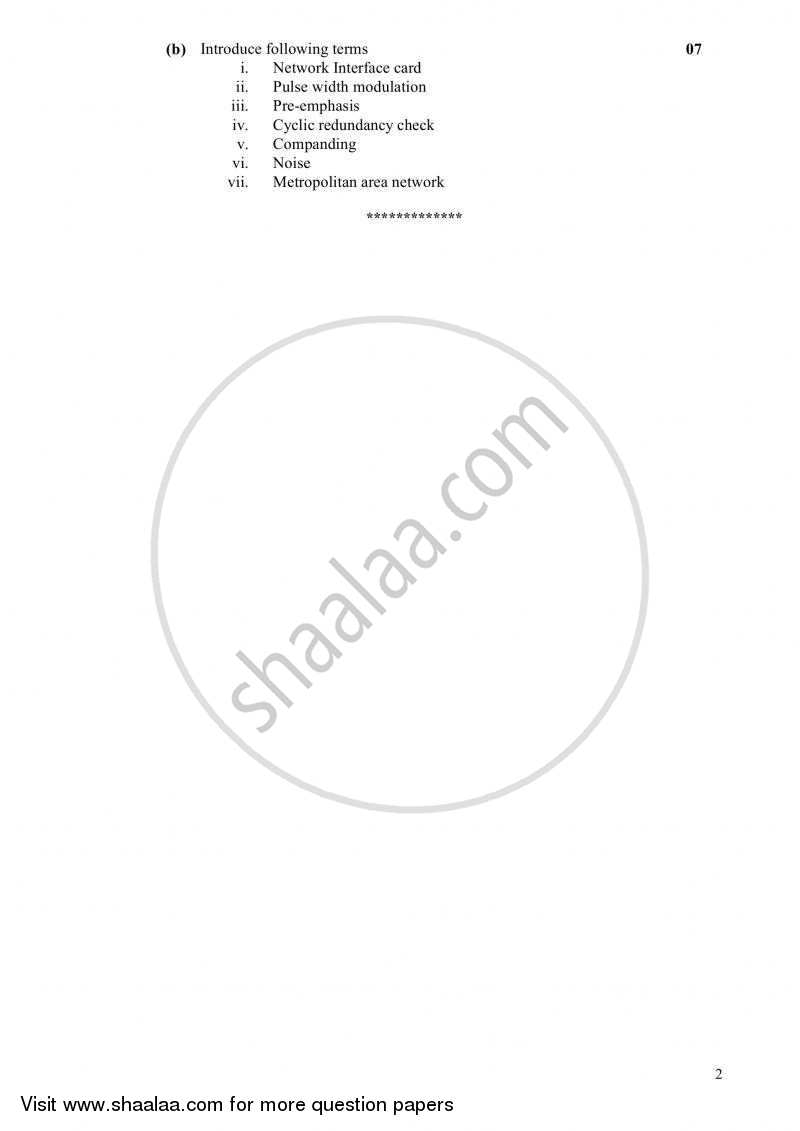 Analog and Digital Communication 2010-2011 - B.E. - Semester 6 (TE Third Year) - Gujarat Technological University (GTU) question paper with PDF download