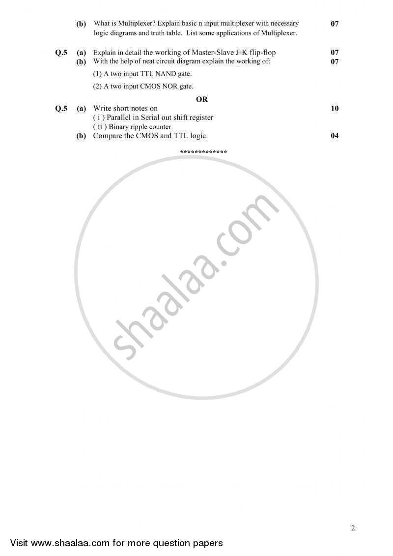 Analog and Digital Electronics 2010-2011 - B.E. - Semester 3 (SE Second Year) - Gujarat Technological University (GTU) question paper with PDF download