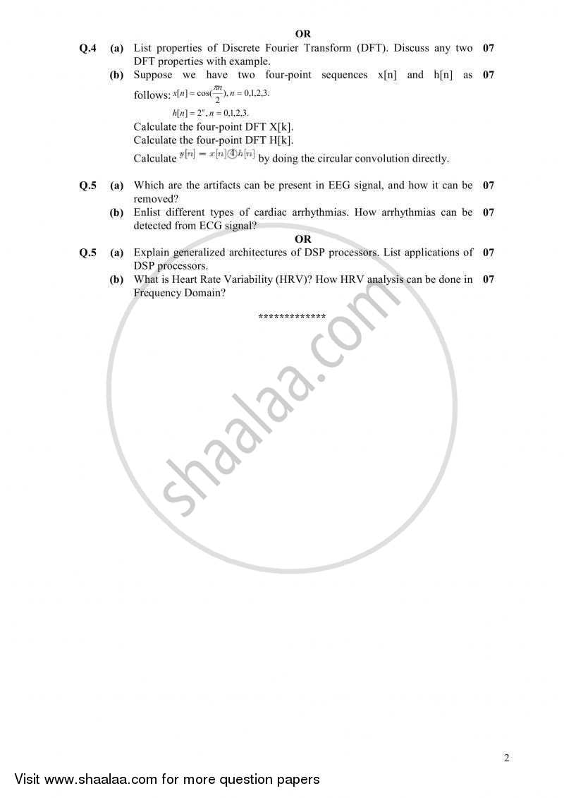 Bio-medical Signal Processing 2010-2011 - B.E. - Semester 6 (TE Third Year) - Gujarat Technological University (GTU) question paper with PDF download