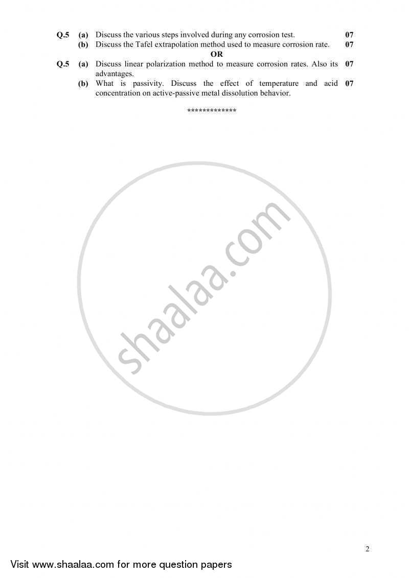 Electrometallurgy and Corrosion 2010-2011 - B.E. - Semester 6 (TE Third Year) - Gujarat Technological University (GTU) question paper with PDF download