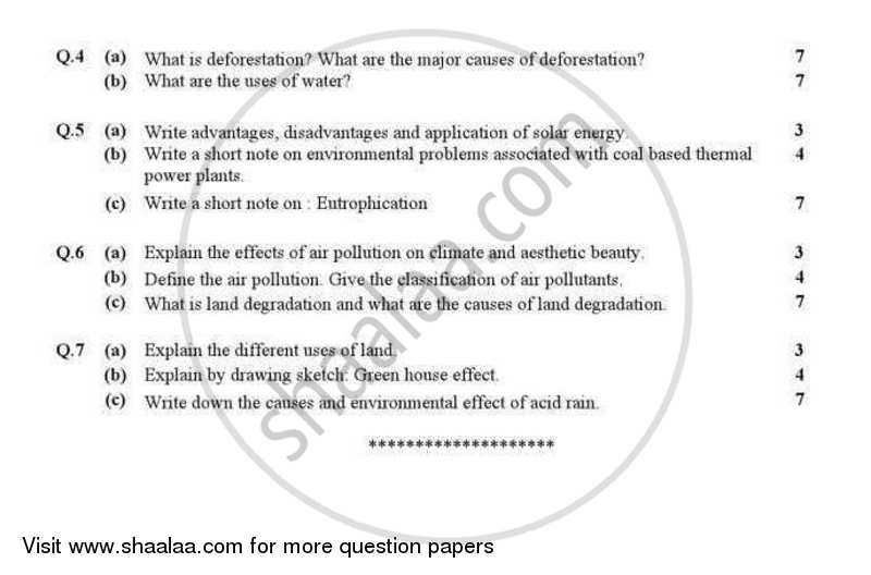Environmental Studies 2012-2013 - B.E. - Semester 1 (FE First Year) - Gujarat Technological University (GTU) question paper with PDF download