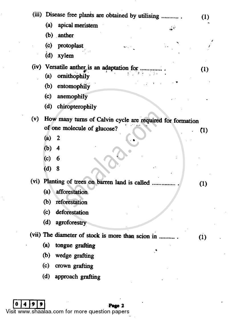 Biology 1 2011-2012 - H.S.C - 12th Standard Board Exam - Maharashtra State Board (MSBSHSE) question paper with PDF download