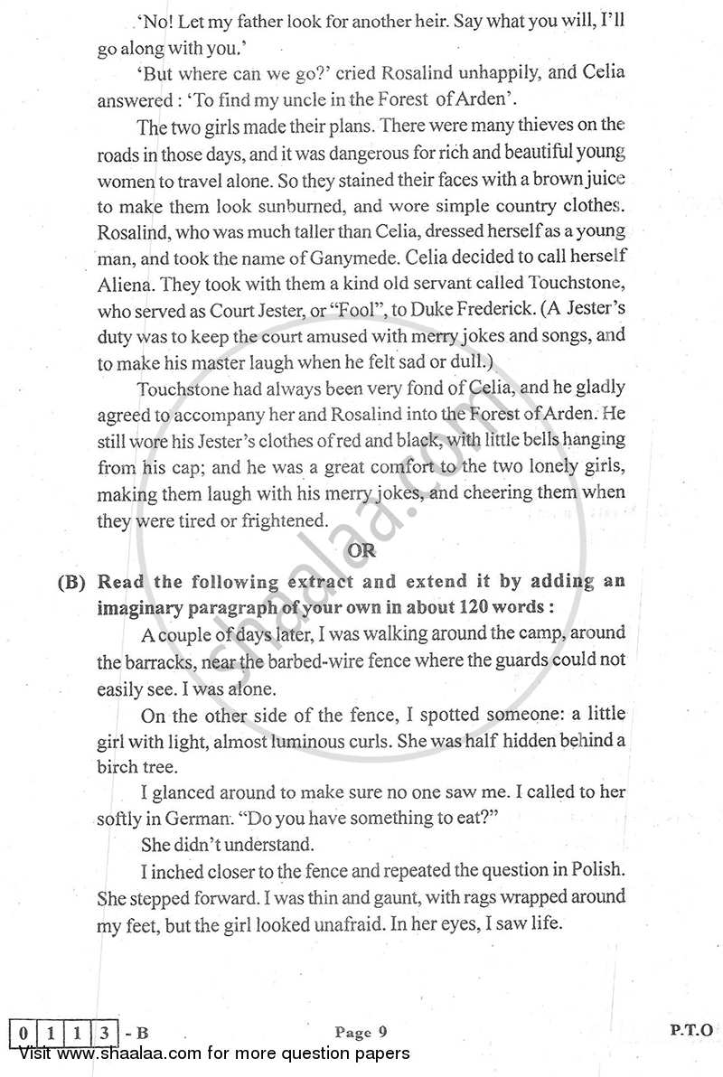 English 2014-2015 - H.S.C - 12th Standard Board Exam - Maharashtra State Board (MSBSHSE) question paper with PDF download