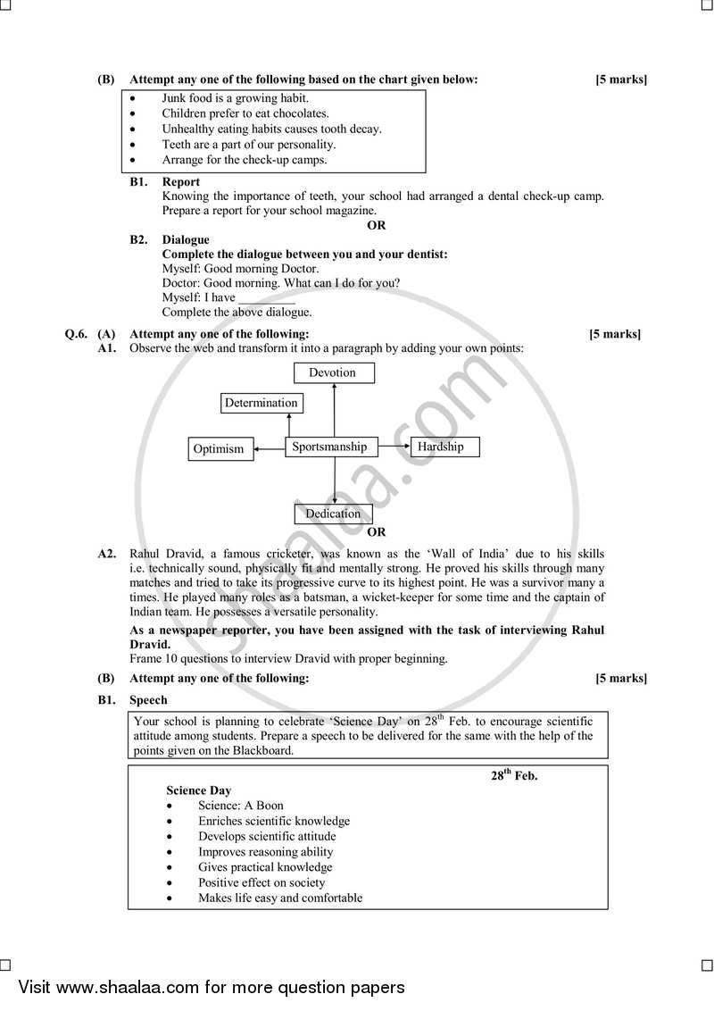 English 2015-2016 - S.S.C - 10th Standard - Maharashtra State Board (MSBSHSE) question paper with PDF download