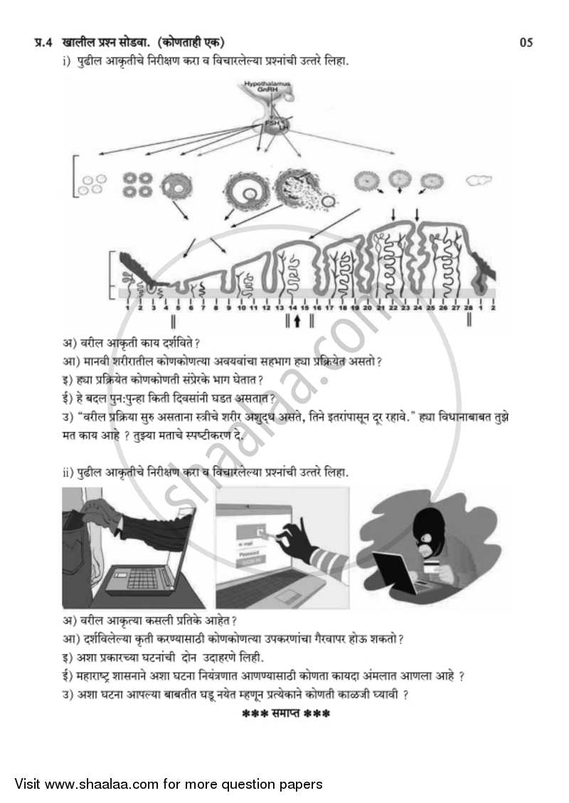 Science and Technology 2 [विज्ञान आणि तंत्रज्ञान २] 2018-2019 - S.S.C - 10th Standard Board Exam [इयत्ता १० वी] - Maharashtra State Board (MSBSHSE) question paper with PDF download