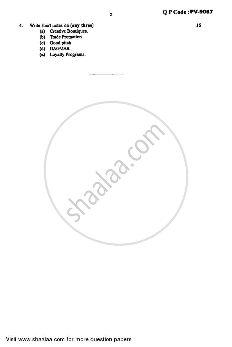 Agency Management 2013-2014 Semester 6 - University of Mumbai question paper with PDF download