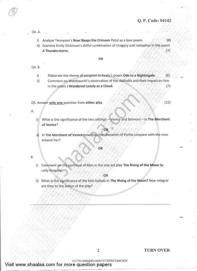 An Introduction to Litterateurs 2016-2017 Semester 2 - University of Mumbai question paper with PDF download