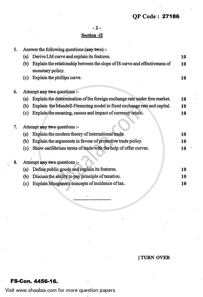 Advanced Economic Theory 2015-2016 - B.A. - 3rd Year (TYBA) - University of Mumbai question paper with PDF download