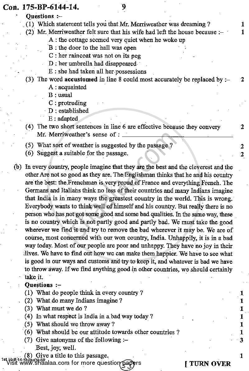 Communication Skill in English 2013-2014 - B.A. - Semester 1 (FYBA) - University of Mumbai question paper with PDF download