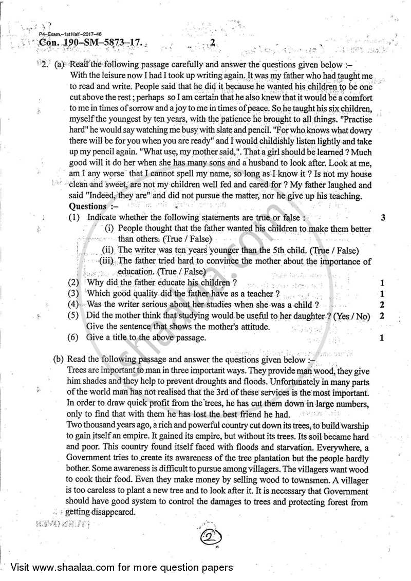 Communication Skill in English 2016-2017 - B.A. - Semester 1 (FYBA) - University of Mumbai question paper with PDF download