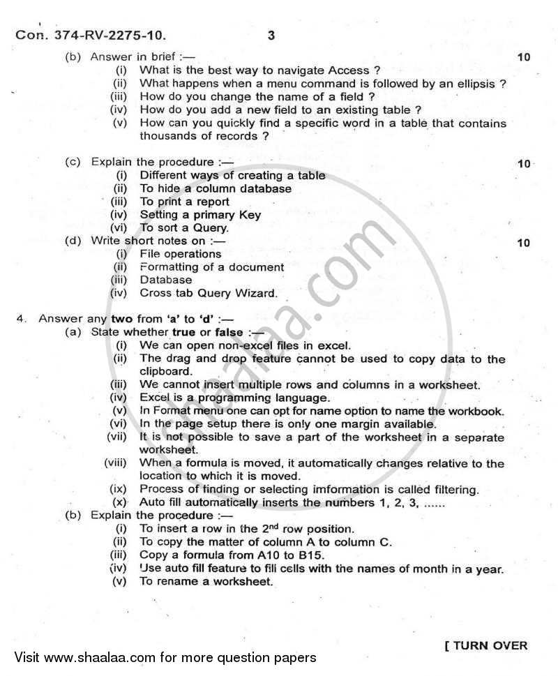 Computer Applications to Economic Analysis 2009-2010 - B.A. - Semester 5 (TYBA) - University of Mumbai question paper with PDF download