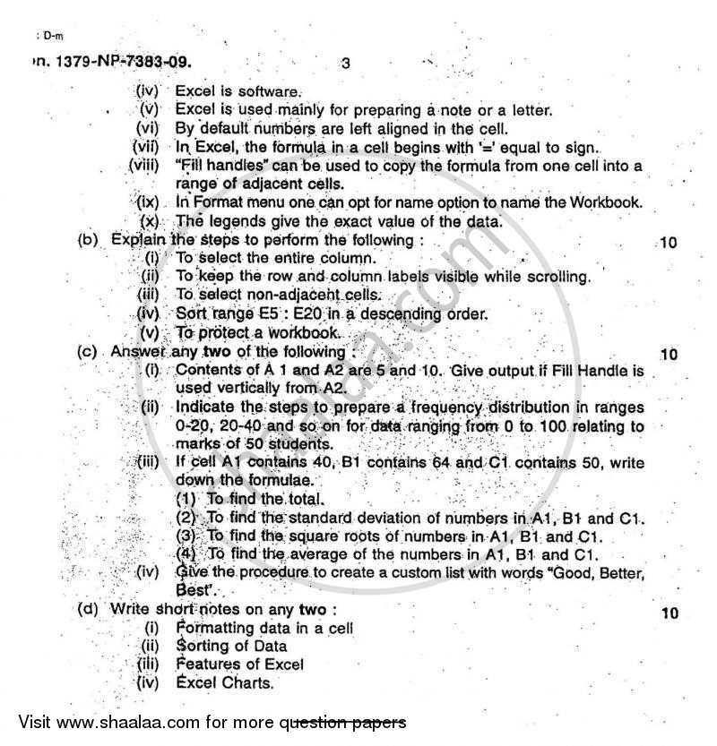 Computer Applications to Economic Analysis 2008-2009 - B.A. - Semester 6 (TYBA) - University of Mumbai question paper with PDF download