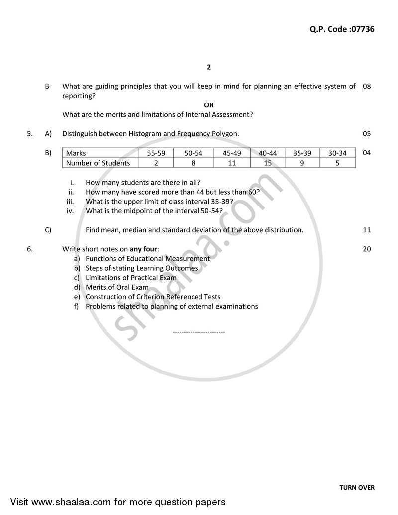 Educational Evaluation 2017-2018 - B.A. - 3rd Year (TYBA) - University of Mumbai question paper with PDF download