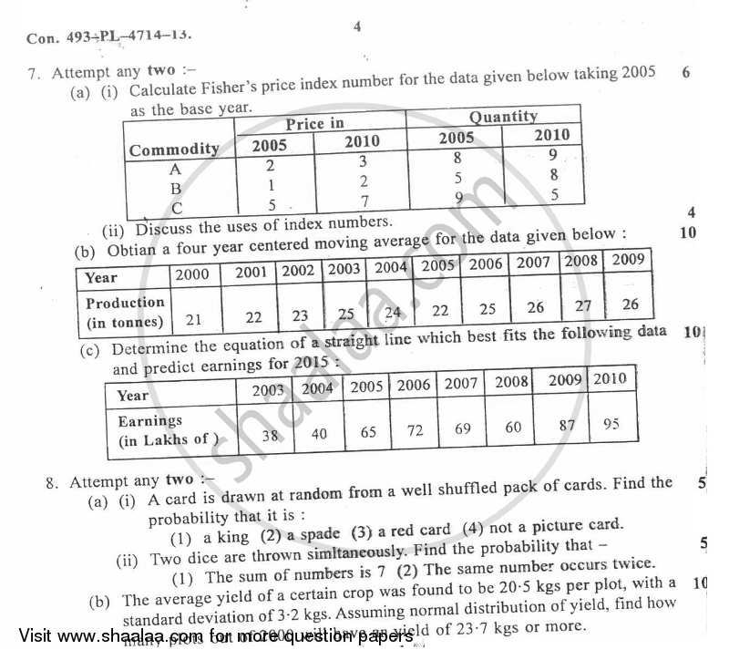 Elementary Mathematics and Statistics for Economic Analysis 2012-2013 - B.A. - Semester 5 (TYBA) - University of Mumbai question paper with PDF download