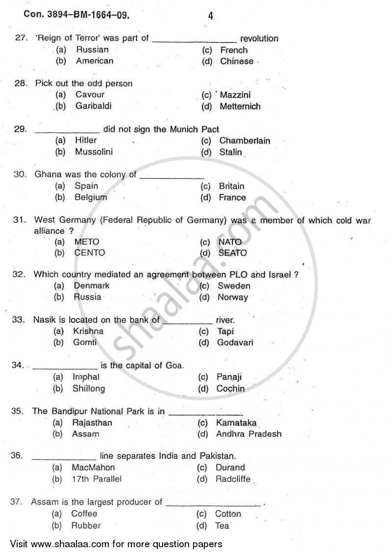Elements of Research Methodology 2009-2010 - B.A. - 3rd Year (TYBA) - University of Mumbai question paper with PDF download