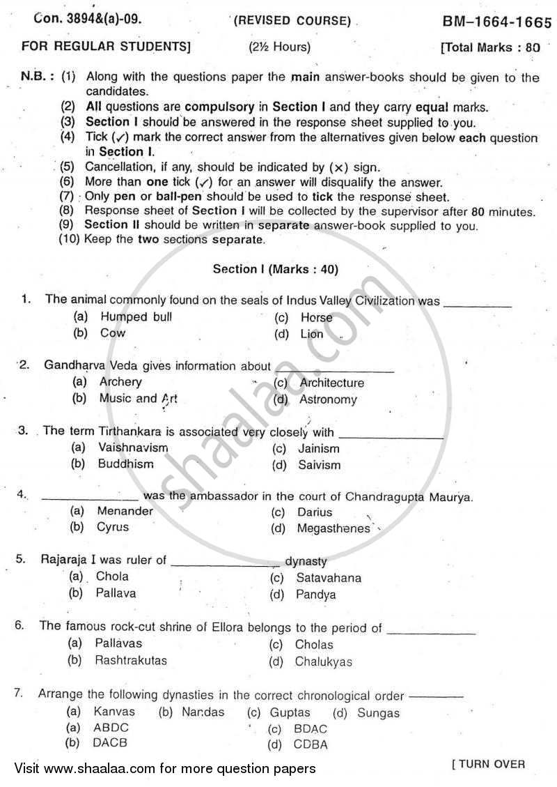 Elements of Research Methodology 2009-2010 - B.A. - 3rd Year (TYBA) - University of Mumbai question paper with PDF download