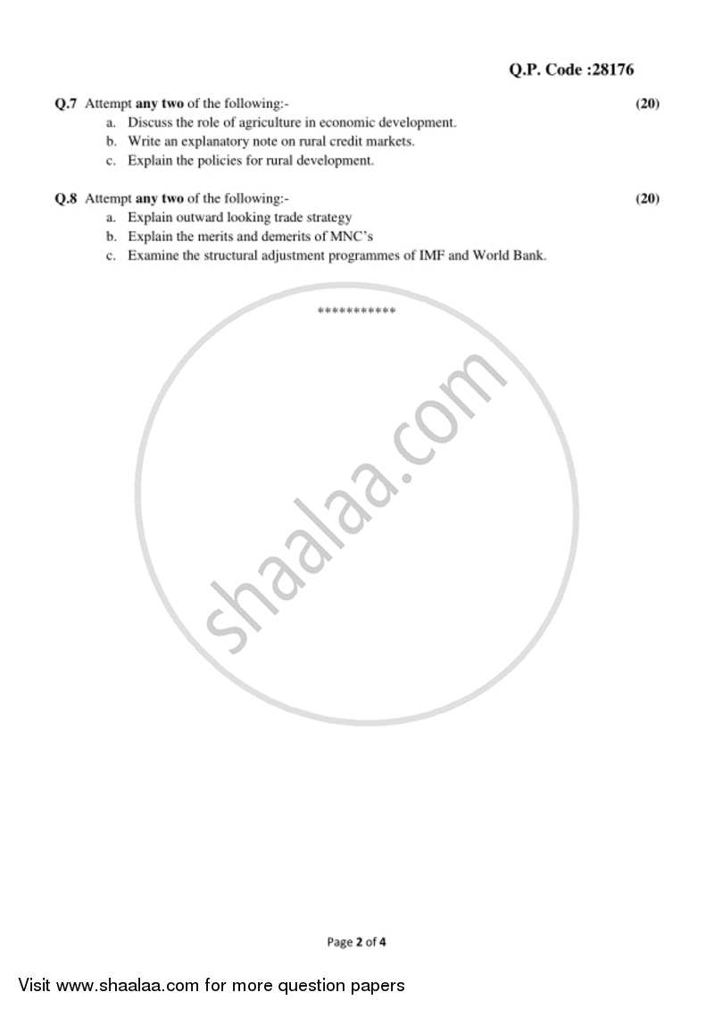 Growth and Development 2017-2018 - B.A. - 3rd Year (TYBA) - University of Mumbai question paper with PDF download