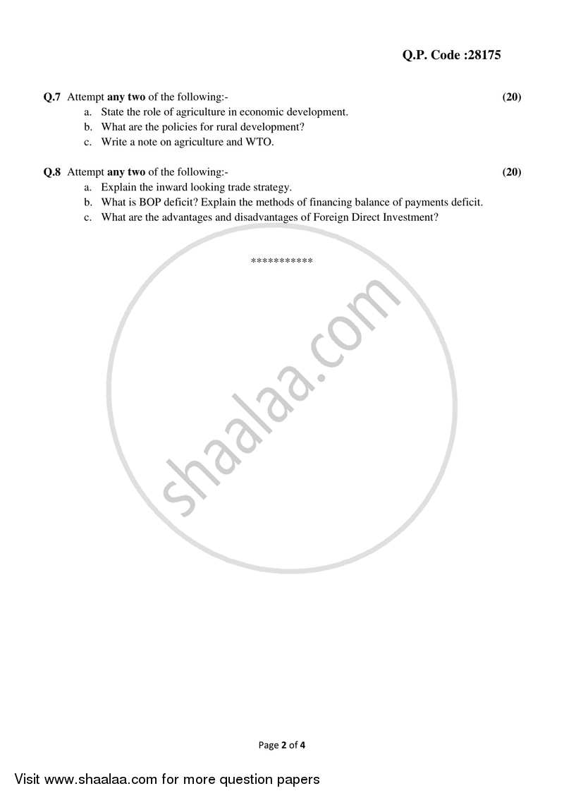 Growth and Development 2017-2018 - B.A. - 3rd Year (TYBA) - University of Mumbai question paper with PDF download