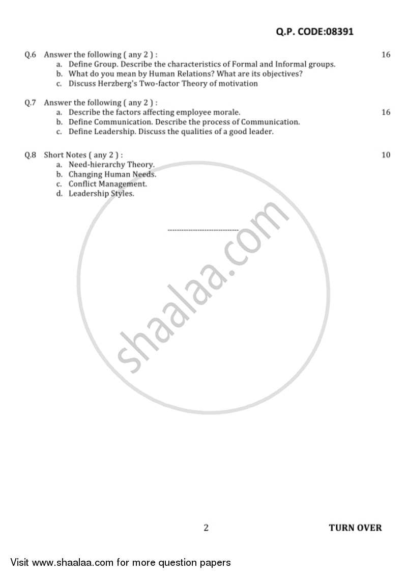 Human Resource Management 2017-2018 - B.A. - 3rd Year (TYBA) - University of Mumbai question paper with PDF download