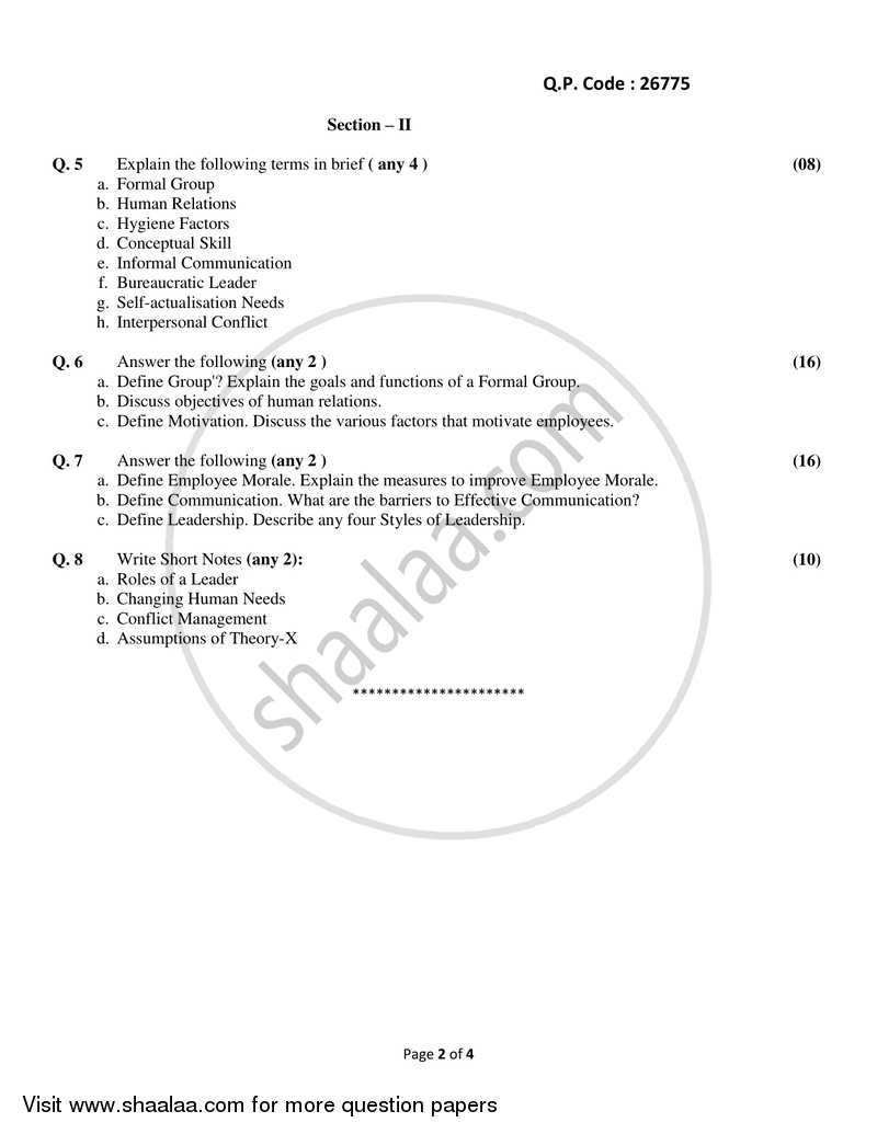 Human Resource Management 2017-2018 - B.A. - 3rd Year (TYBA) - University of Mumbai question paper with PDF download