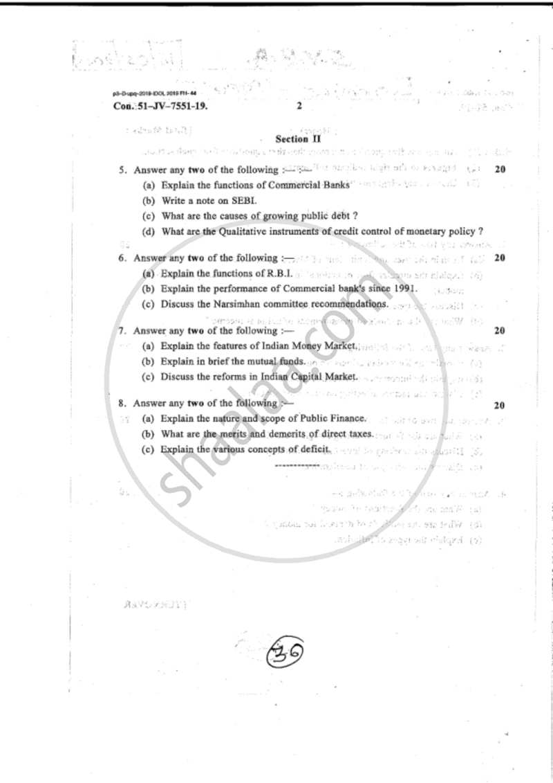 Macro Economics 2018-2019 - B.A. - 2nd Year (SYBA) - University of Mumbai question paper with PDF download
