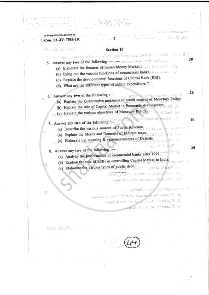 Macro Economics 2018-2019 - B.A. - 2nd Year (SYBA) - University of Mumbai question paper with PDF download