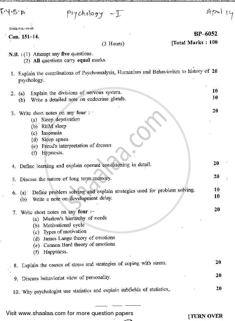 psychology thesis papers