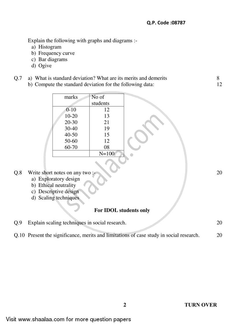 Research Methodology 2017-2018 - B.A. - 3rd Year (TYBA) - University of Mumbai question paper with PDF download