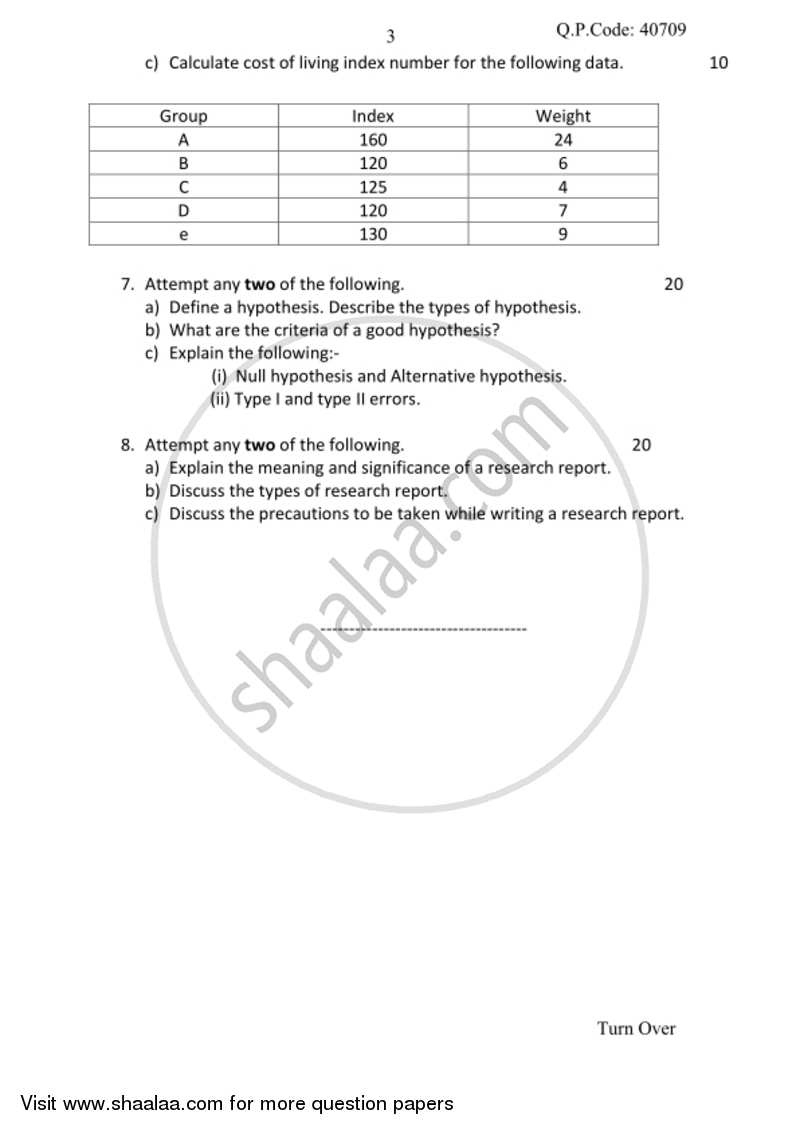 Research Methodology 2017-2018 - B.A. - 3rd Year (TYBA) - University of Mumbai question paper with PDF download