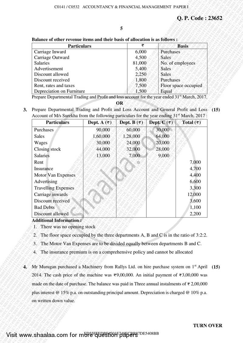 Accounts 1 Accounting and Financial Management 2017-2018 - B.Com. - Semester 1 (FYBcom) - University of Mumbai question paper with PDF download