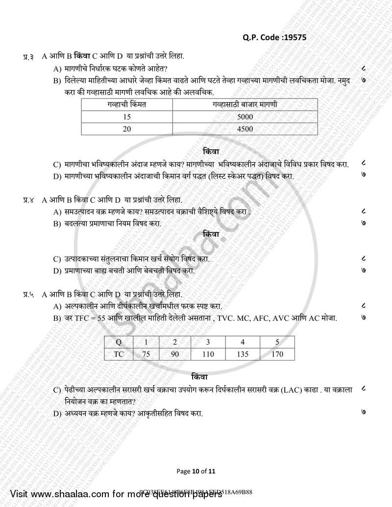 Business Economics 1 2017-2018 - B.Com. - Semester 1 (FYBcom) - University of Mumbai question paper with PDF download