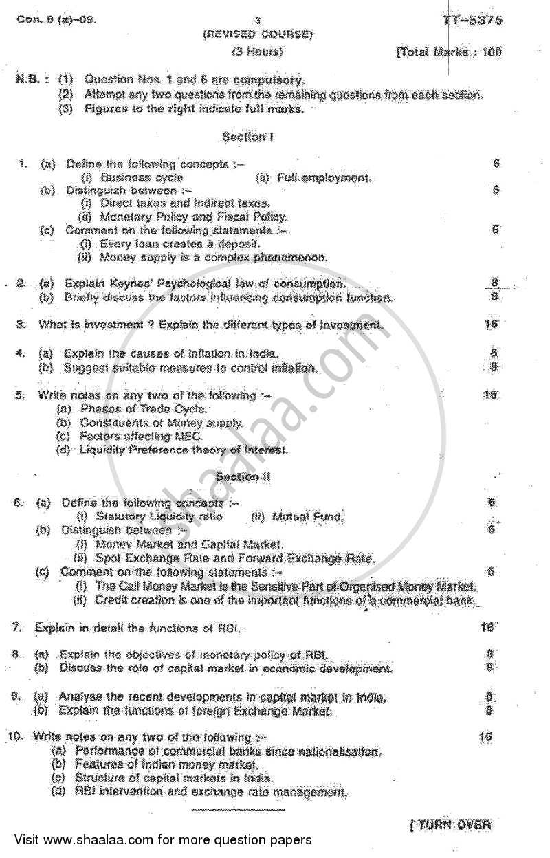 Business Economics 2 2008-2009 - B.Com. - 2nd Year (SYBcom) - University of Mumbai question paper with PDF download