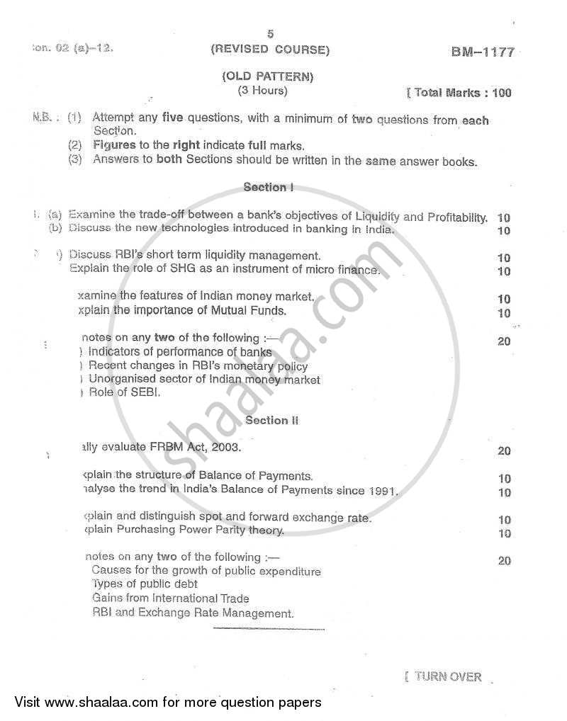 Business Economics 3 2011-2012 - B.Com. - 3rd Year (TYBcom) - University of Mumbai question paper with PDF download