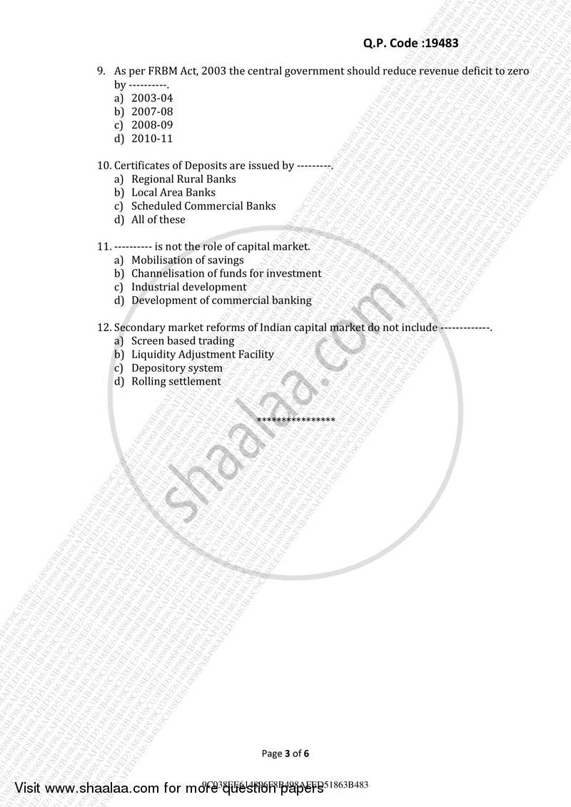 Business Economics 5 2017-2018 - B.Com. - Semester 5 (TYBcom) - University of Mumbai question paper with PDF download