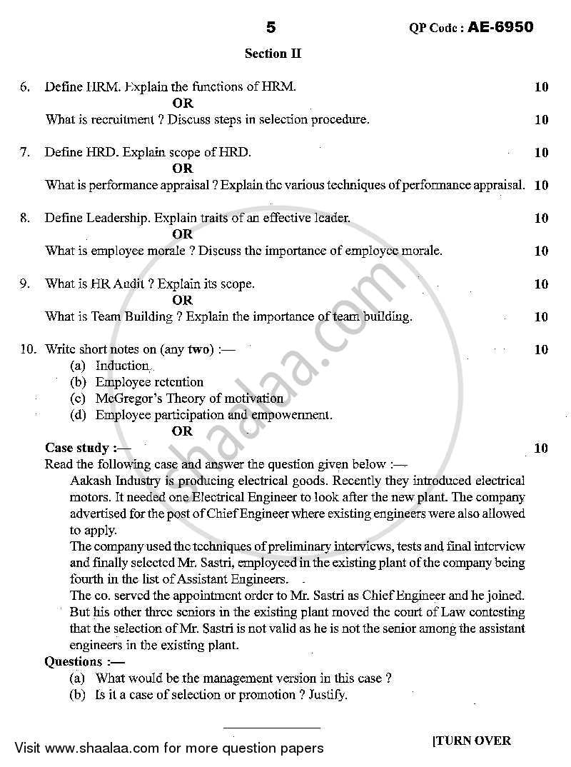 Commerce 3 - Marketing and Human Resource Management 2013-2014 - B.Com. - 3rd Year (TYBcom) - University of Mumbai question paper with PDF download