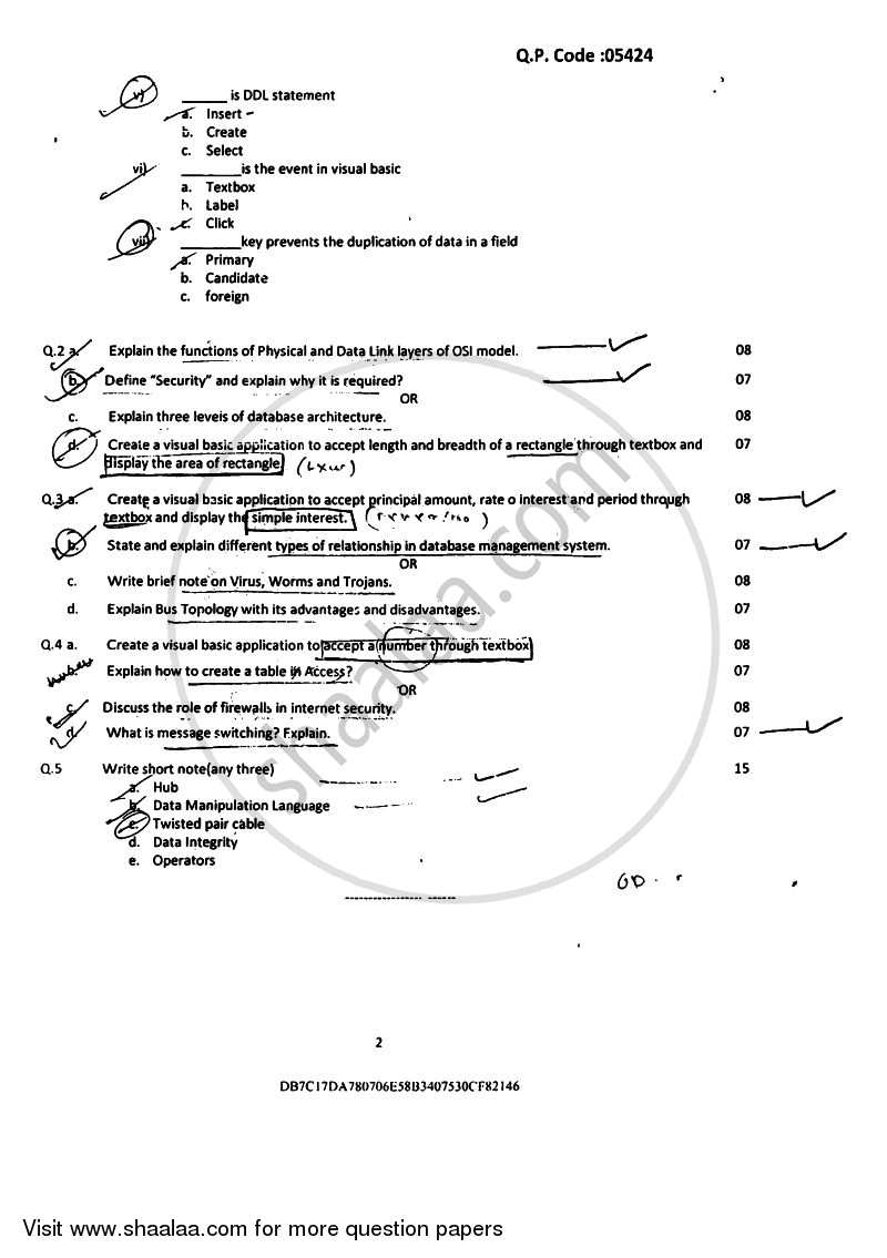 Computer Applications in Financial Services 2016-2017 - B.Com. - Semester 6 (TYBFM) - University of Mumbai question paper with PDF download