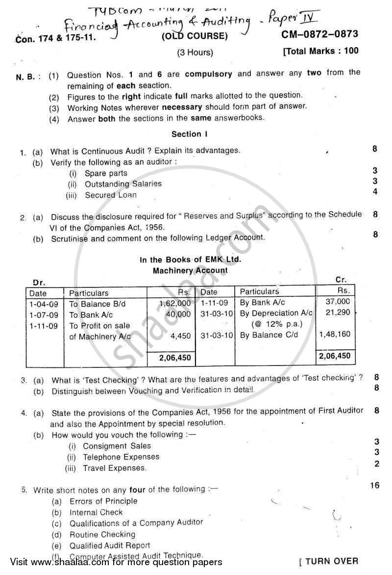 Cost Accounting Introduction and Basic Concepts (Financial Accounting and Auditing 4) 2010-2011 - B.Com. - 3rd Year (TYBcom) - University of Mumbai question paper with PDF download