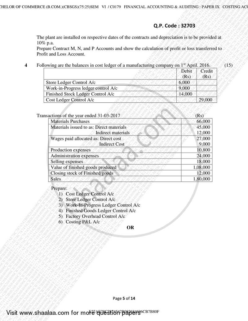 Cost Accounting Introduction and Basic Concepts (Financial Accounting and Auditing 9) 2017-2018 - B.Com. - Semester 6 (TYBcom) - University of Mumbai question paper with PDF download