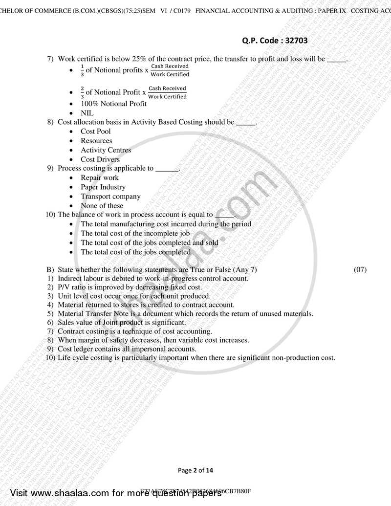 Cost Accounting Introduction and Basic Concepts (Financial Accounting and Auditing 9) 2017-2018 - B.Com. - Semester 6 (TYBcom) - University of Mumbai question paper with PDF download