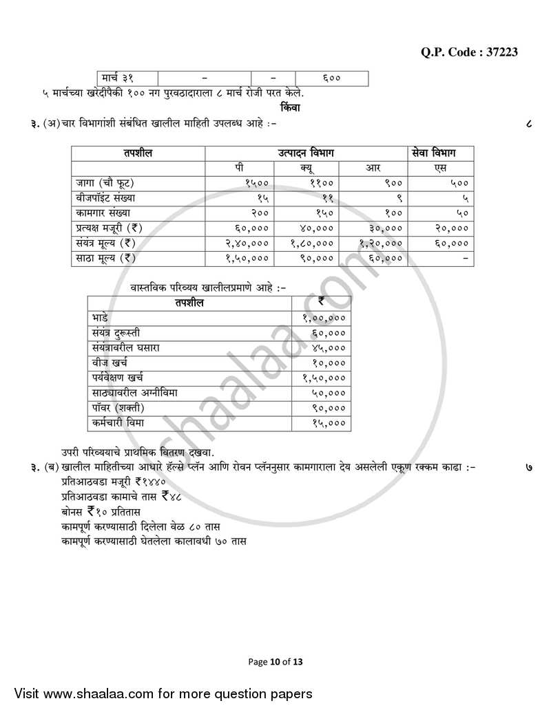 Cost Accounting Introduction and Basic Concepts (Financial Accounting and Auditing 9) 2017-2018 - B.Com. - Semester 6 (TYBcom) - University of Mumbai question paper with PDF download