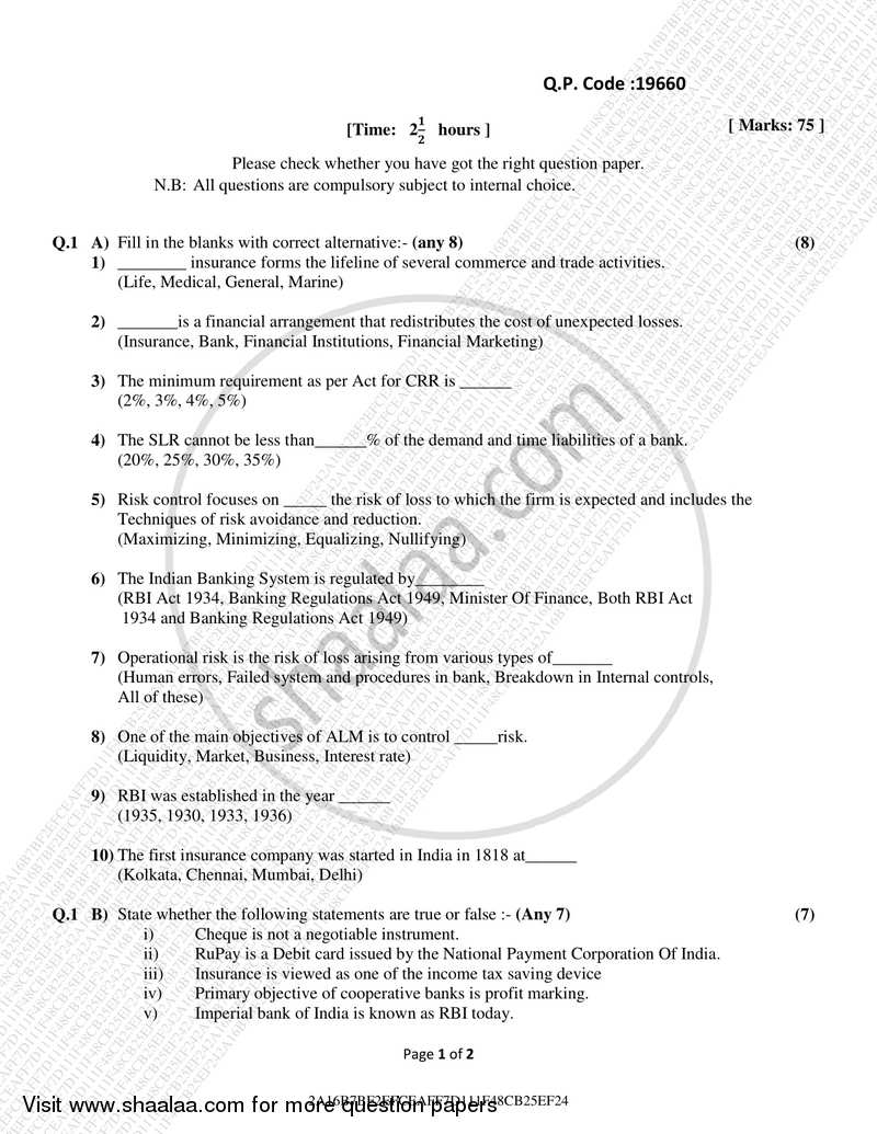 Environment and Management of Financial Services 2017-2018 - B.Com. - Semester 1 (FYBBI) - University of Mumbai question paper with PDF download