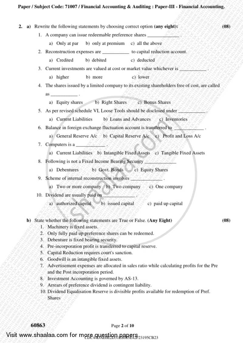 Financial Accounting (Financial Accounting and Auditing 3) 2018-2019 - B.Com. - 3rd Year (TYBcom) - University of Mumbai question paper with PDF download