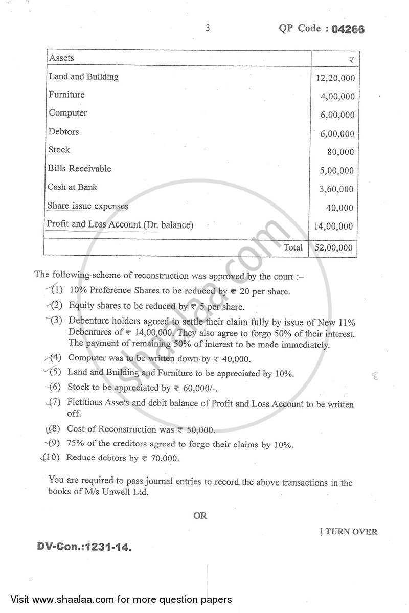 Financial Accounting (Financial Accounting and Auditing 5) 2014-2015 - B.Com. - Semester 5 (TYBcom) - University of Mumbai question paper with PDF download